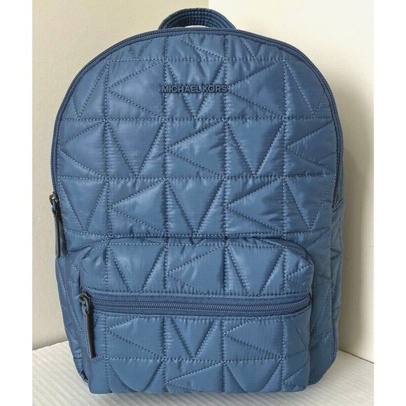New Michael Kors Winnie Medium Backpack Quilted Nylon Dark Chambray - Picture 1 of 6